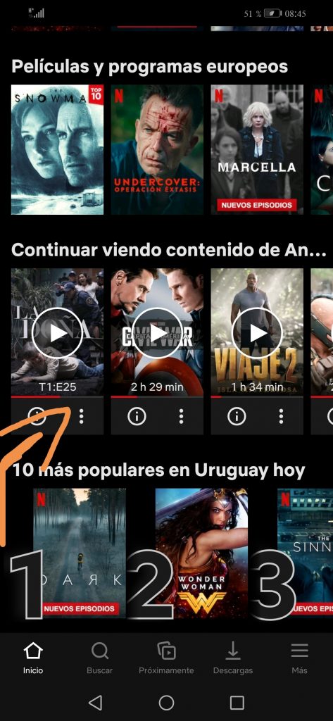 Netflix plataforma en Android 